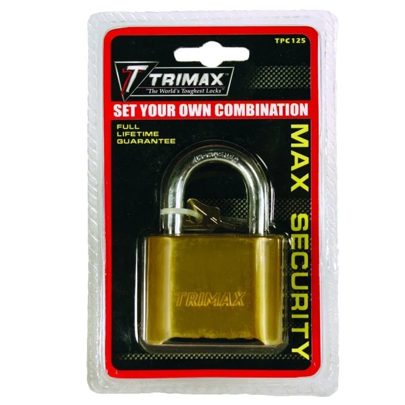 TPC125 – TRIMAX Padlock, Combination Type 5/16 Inch Diameter 2 Inch Width x 1-1/4 Inch Height Genera - view 2